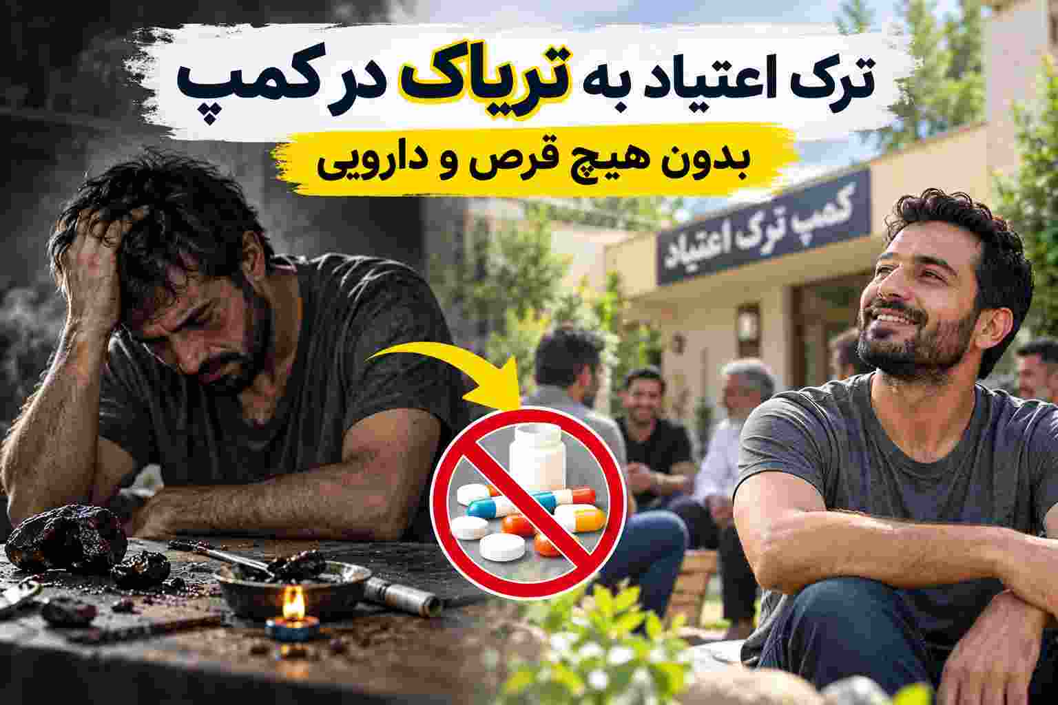 ترک اعتیاد به تریاک در کمپ؛ بدون هیچ قرص و دارویی